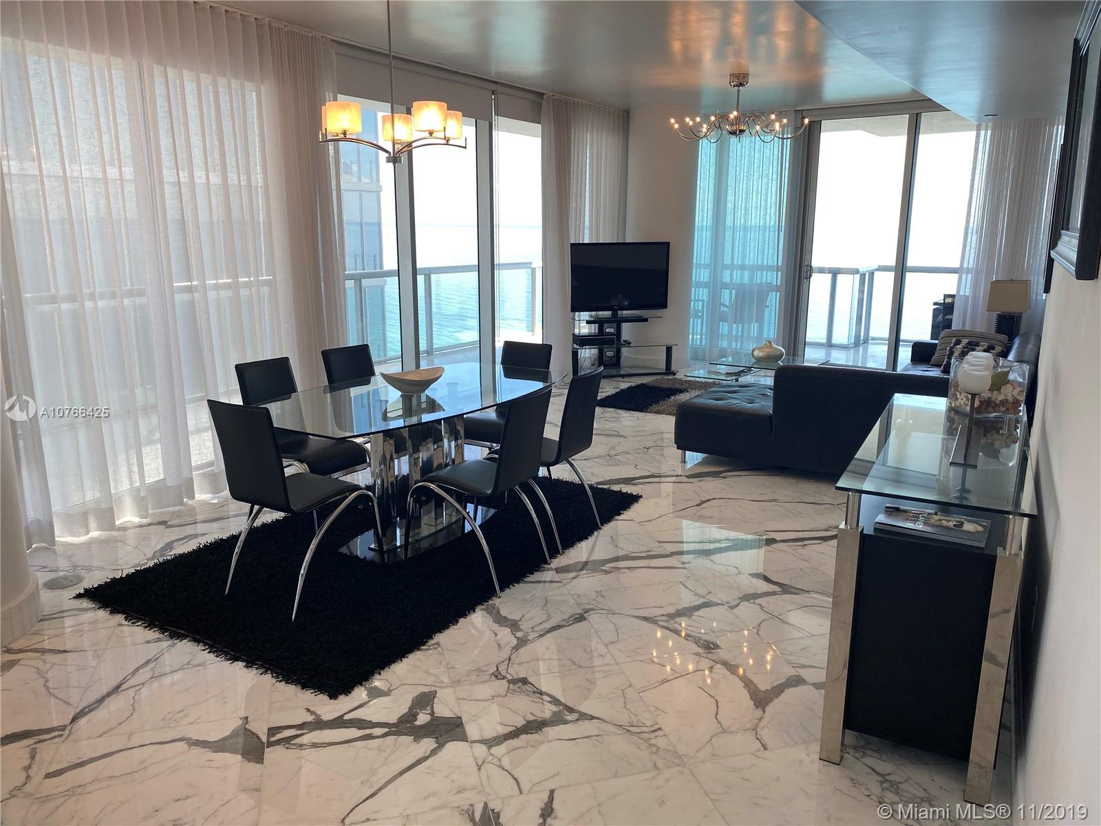 Gorgeous 3 bed 3 1/2 baths in Jade Ocean Luxury building High floor .Direct ocean views & intracoastal views -modern decoration Marble floors - European kitchen-subzero refrigerator, Miele coffee maker ,Bosh stove & cook top . Large terraces ,amazing amenities ,spa, Gym, sauna, pool , beach , restaurant . concierge -security -5 star building with gorgeous architecture -all glass best location shopping & restaurants .