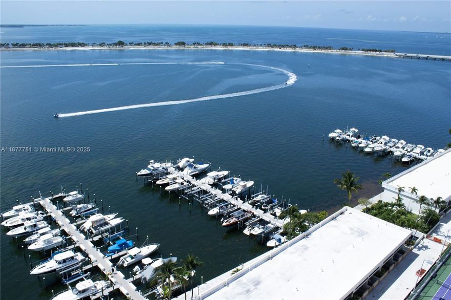 Experience stunning direct bay views from the 21st floor of sought-after Brickell Place Condominium! This beautifully remodeled 2 bed, 2 bath residence blends modern elegance with the charm of a classic bay front building. Enjoy an open-concept layout, with large windows that can be converted to floorto-ceiling glass panels and a large open balcony. Includes assigned storage and full access to premium amenities: multiple pools, tennis courts, fitness center, marina, 24-hour security, valet, and more. Perfectly located on the quiet side of Brickell, with easy access to Coconut Grove, Key Biscayne, and downtown Miami. A rare opportunity for luxury waterfront living in the heart of the city!