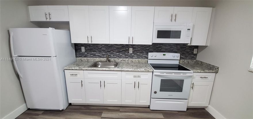 Large and updated 2 bedroom 1 bath apartment in Pompano Beach! Under new management. Pet friendly! Newly designed kitchen with new backsplash, new appliances, sink and faucet. Brand new bathroom, and more. Water, trash, sewer, included in the rent, tenant pays electric. On site coin laundry. Apartment is being rented AS IS. Ongoing exterior renovation to include new paint job, new landscaping, and more! Monthly gross household income requirements are 3x the base rent, no evictions, no violent criminal history, 1st, last, security to move in.