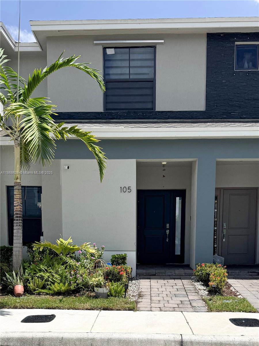Two-story townhouse for rent in the exclusive Sebastian Isles community. This modern property features 3 bedrooms and 3 full bathrooms, including a downstairs bedroom perfect for guests or elderly family members. The kitchen is equipped with stainless steel appliances, and the home offers tile and carpet flooring, modern blinds, and a private fenced patio where you can enjoy unforgettable moments with your loved ones. Includes 2 assigned parking spaces. Prime location near the highway, shopping centers, schools, and restaurants. Move-in ready — enjoy a peaceful and convenient lifestyle in South Florida!