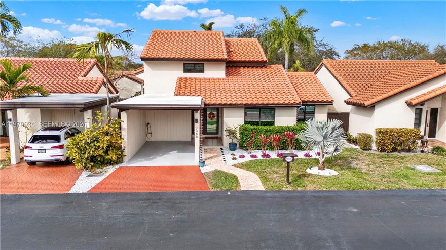 Welcome to this beautifully renovated 3-bedroom, 3-bath single-family home in Gladewind Heights. This stunning residence offers 1,950 sq ft of bright, airy living space across two levels, thoughtfully updated for modern comfort.

At the heart of the home is a stunning new kitchen featuring custom cabinetry, quartz countertops, and a large center island with a built-in wine fridge and stainless-steel appliances—perfect for cooking and entertaining. The bathrooms have been stylishly renovated with updated tile, modern vanities, new fixtures, and replaced toilets.

Recent improvements include a newer roof and a meticulous 2023 renovation with impact windows and doors, new HVAC ductwork, attic insulation, all new interior doors and millwork, designer room-darkening blinds, and premium LVT flooring throughout, including the stairs. Practical upgrades include an integrated laundry station, closet organizers throughout, new lighting, ceiling fans with dimmers, and a sleek stainless-steel stair railing.

Outdoor living is exceptional and ideal for entertaining, featuring a 240 sq ft covered and screened lanai, plus a covered carport with additional exterior storage. Located in a gated community with low HOA ($170/month), Gladewind Heights offers excellent amenities including a pool, clubhouse, gym, and playground.

With no shared walls and true move-in ready condition, this home combines modern finishes with comfortable, functional living. Schedule your private showing today.