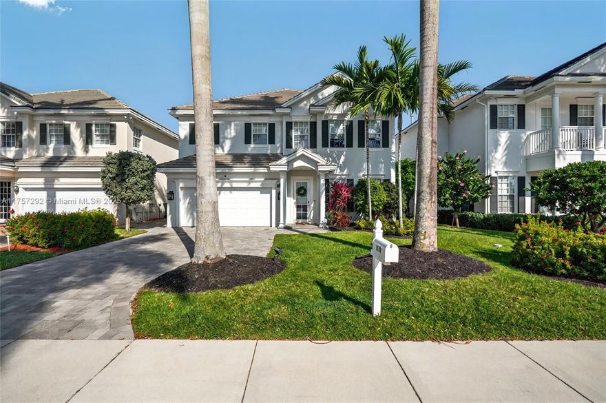 Welcome to La Preserve, a gated community with 67 homes. Built in 2019, this 5-bed, 4-bath home boasts exceptional features. The first floor, enhanced with crown molding, includes a bedroom and full bath. The gourmet kitchen features quartz countertops and Bosch appliances. The primary suite offers custom closets, and bath with frameless glass shower and soaking tub. Custom window treatments throughout, including automated blackout shades in the primary suite. Solid wood cabinetry, tiled flooring on the first floor and bamboo flooring on the second. Second floor laundry with butcher block countertop. Dual-zone A/C, two-car garage, and impact windows. Backyard features a heated black Diamond Brite pool, travertine deck, outdoor shower, privacy hedges, and artificial turf grass.