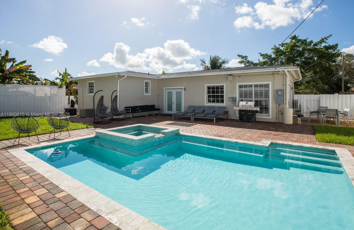 Home Sweet Home –4 Beds, 2 Baths pool home w/ All the Upgrades! Welcome to a beautifully updated 4-bedroom, 2-bath home w/ 1,560 sq ft of space on a 7,500 sq ft lot. Step inside and you’ll notice the sleek marble floors throughout and new custom lighting, creating a bright and elegant feel all around. The kitchen's a standout, featuring black wood cabinets, granite countertops, and stainless steel appliances—perfect whether you’re cooking a family dinner or just relaxing with a morning coffee. Bathrooms are remodeled with custom modern vanities and marble showers! Outside, the newer pool and Jacuzzi set the scene for fun weekends or peaceful evenings under the stars. With impact windows, the home feels both secure and quiet.
Just a 5-minute walk to all the local houses of worship.