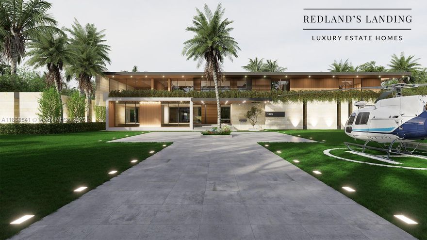 Luxury reimagined in the heart of The Redlands at Lindberghs Landing in Miami, a gated community with private access to its own airplane landing strip. This Ultra-modern custom estate under construction will sit on a 5-acre homesite, offering unmatched privacy, scale, and amenities. Discover your future sanctuary. Sleek, two-story modern architecture, 10,649 SF of luxury interiors 8 Bedrooms, 10 Baths, Cinema Room, Sauna & Gym, Office Room, Parking Garage for 8 Units, which can be increased to 16 with lift, spectacular pool & spa area. This Estate is designed for lifestyle and options due to the massive size of its lot. Optional amenities that can be added at an additional premium include: Airplane Hangar, Helicopter Pad, Padel and Tennis Court, Horse Barns. Call to schedule an appointment