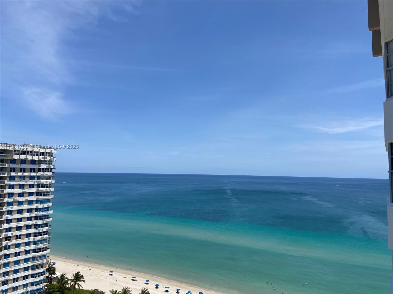 OCEAN FRONT!!! AMAZING VIEW FROM THIS HIGH FLOOR OF THE OCEAN AND BEACH , INTERCOASTAL AND CITY PANORAMA. 1/1/1. TILE THROUGH OUT. REMODEL WHITE EATING KITCHEN WITH PLENTY OF CABINETS. ALL NEW STAINLESS STEEL APPLIANCES: REFRIGERATOR, DISHWASHER, FLAT STOVE AND MICROOVEN. GREAT SIZE APARTMENT WITH LOTS OF STORAGE AND CLOSETS. FULL AMENITIES BUILDING: VALET, FULL BEACH SERVICES, RESTAURANTS, TENNIS COURTS!!! MUST SEE!!