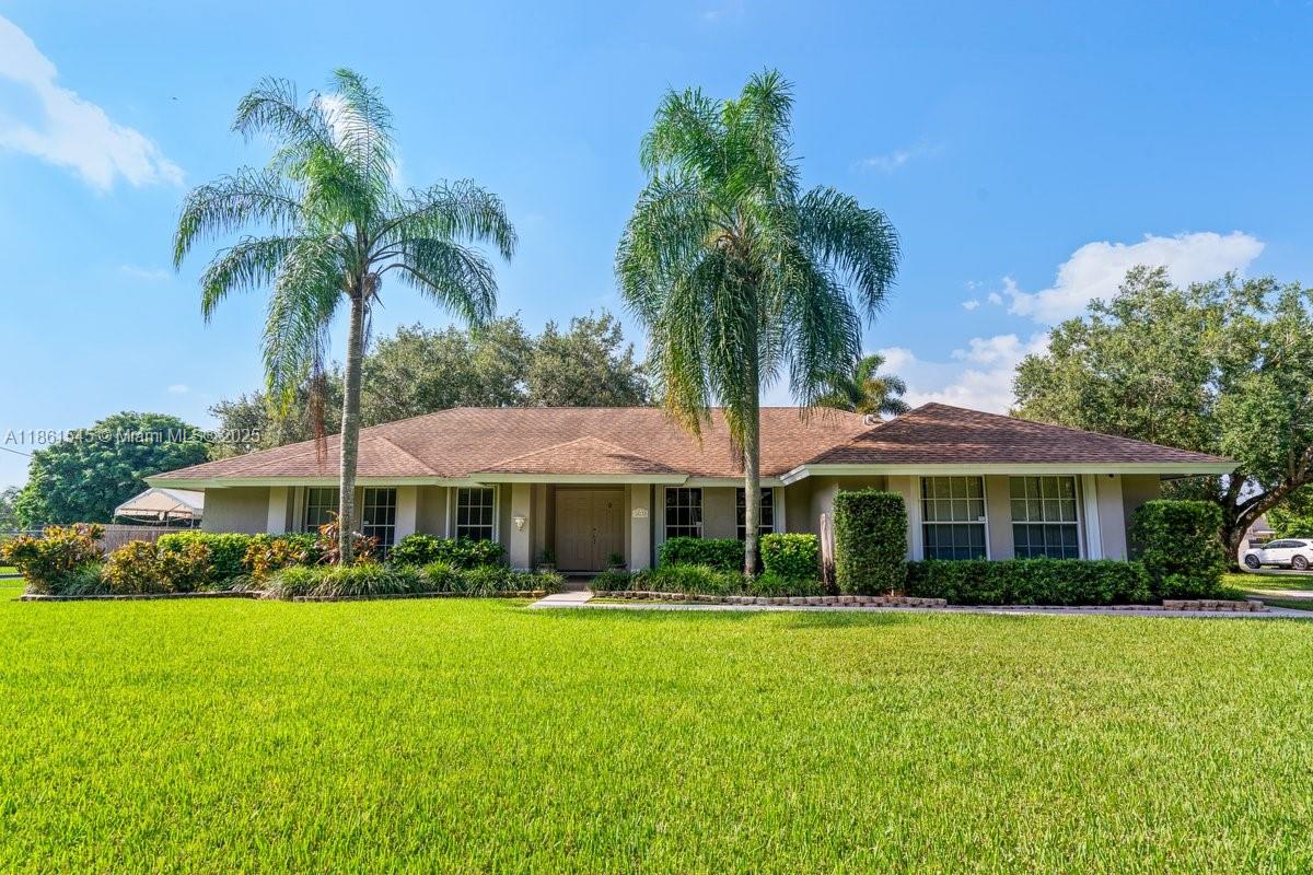 Don't miss the opportunity to own this move-in ready home on a quiet street in the Redland with NO HOA! This fenced in 22,010 Sq.Ft corner lot property includes an above ground pool, sprinkler system, two sheds, a 30 amp RV hookup, and a concrete slab for boat storage. Inside you'll find a split floor plan that includes 4 spacious bedrooms, 2 large bathrooms, a formal dining room, updated kitchen, and family room. Savor fresh fruits from the avocado and mulberry tree. The screened in back patio is the perfect space to relax and unwind making it so you never want to leave home!