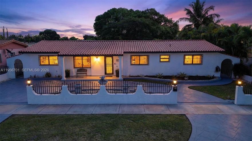 Exceptional opportunity with built-in income potential in this spacious 4-bedroom, 4-bath Miami residence. A standout feature is the private 1BED 1 BATH in-law suite with separate entrance, complete with its own kitchen, living area, bedroom, walk-in closet, full bath, independent tankless water heater, and independent A/C with separate thermostat—ideal for rental income, multigenerational living, or guest accommodations.

The main 3BED 3BATH home offers a bright, open layout with an oversized family room featuring a skylight and built-in bar, perfect for entertaining. The large kitchen includes modern stainless steel appliances, expansive counter top space, over and under cabinet lighting and abundant natural light. A generous laundry room with modern washer and dryer and ample storage adds everyday convenience.

Enjoy South Florida living in the enormous multi-level screened-in patio with tile floors and outdoor food prep area, ideal for year-round gatherings. Outdoor refrigerator and stand-up freezer are included. Additional highlights include a freshly painted circular driveway, automatic gate, and covered front patio for added privacy and curb appeal. The oversized primary suite provides a comfortable retreat with a walk-in closet. 

This home is conveniently located near Bird Road, the Turnpike, top-rated schools, hospitals, shopping, dining, and parks. A rare opportunity to own a versatile property that combines lifestyle, location and income-producing potential.