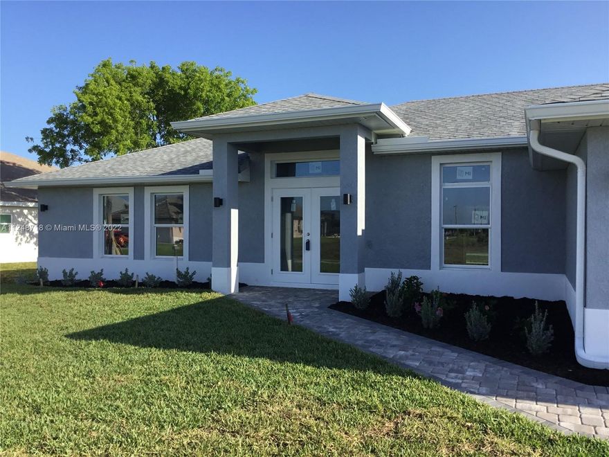 AVAILABLE NOW! Brand New Construction.HURRY don’t wait, drive by this gorgeous upscale waterfront neighborhood, too see your brand new home. Not kidding this home is actually available NOW. Builder has more homes coming soon. This well designed house with open floor plan has lots of upgrades. Taller White shaker Cabinets, Beautiful Level 3 Granite with sink in a free standing Island. Open Living Lifestyle with a combined Living/Dining room kitchen. This layout offers Lots of natural light. From the Full glass doors located in the front and rear, with a large transom window above the front door. Master Bedroom offers a lighted walk in closet. Master and guest Bathroom offer a Double sink with Beautiful Granite Countertops. open Lanai with lots of room to add a pool.