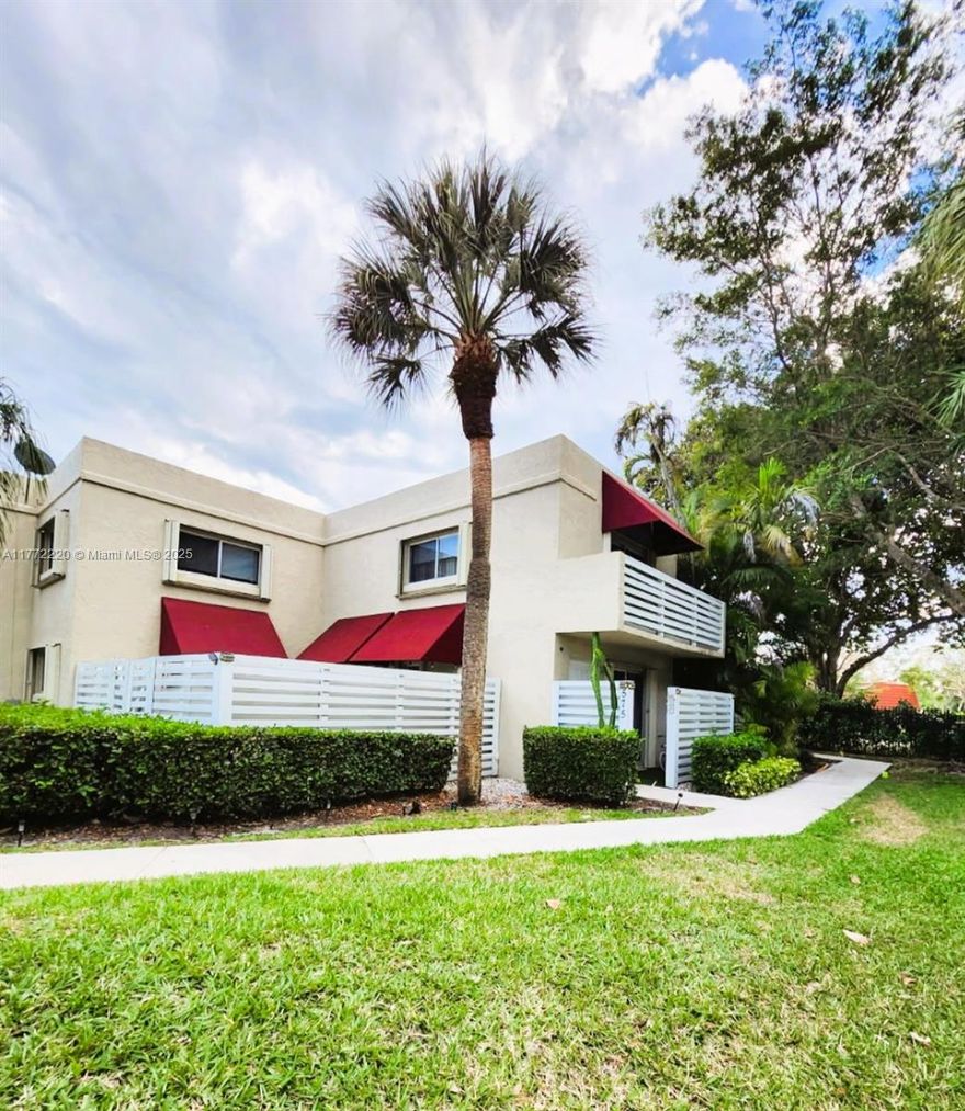 Amazing 3-bedroom 2.5-bath WATERFRONT CORNER Townhome in the heart of Jacaranda area of Plantation near Central Park! This charming unit offers the perfect blend of comfort, style, and convenience. Step into a beautiful kitchen featuring stainless steel appliances, ideal for both everyday living and entertaining. The smart two-story layout includes a guest bedroom & half bath downstairs, while the upstairs hosts a generous master suite w/large walk-in closet, a second bedroom, and two baths. NEWER AC unit.
Enjoy serene water views from your private balcony, nature walks along the water and the added convenience of two parking spaces just steps from your front door. The community features a relaxing lakeside pool and is located near shopping, dining, parks, and more.