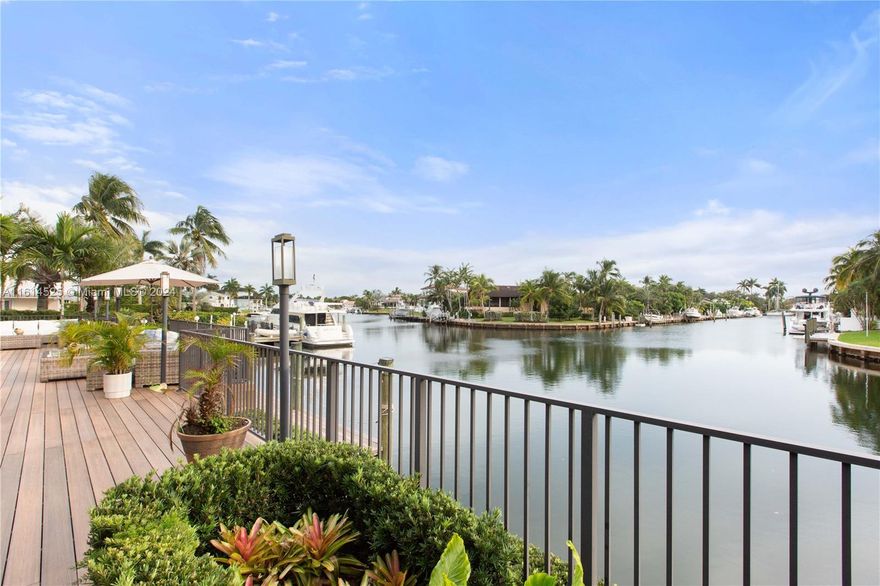 Waterfront bliss in Coral Gables. No bridges to Biscayne Bay make this 5-bedroom, 4-bath fully renovated home the ultimate place to live. Go to sleep and wake up looking at the water, or take a bubble bath while watching the peaceful ripples on your back yard waterway. Marble floors, impact windows and doors, and much more. Large, heated, salt filter pool and fabulous patio for entertaining while facing 121 ft on the water. Split plan with 3 bedrooms downstairs and 2 upstairs. This is a forever home to raise your family of boaters. Adjusted sqft is 4,362.