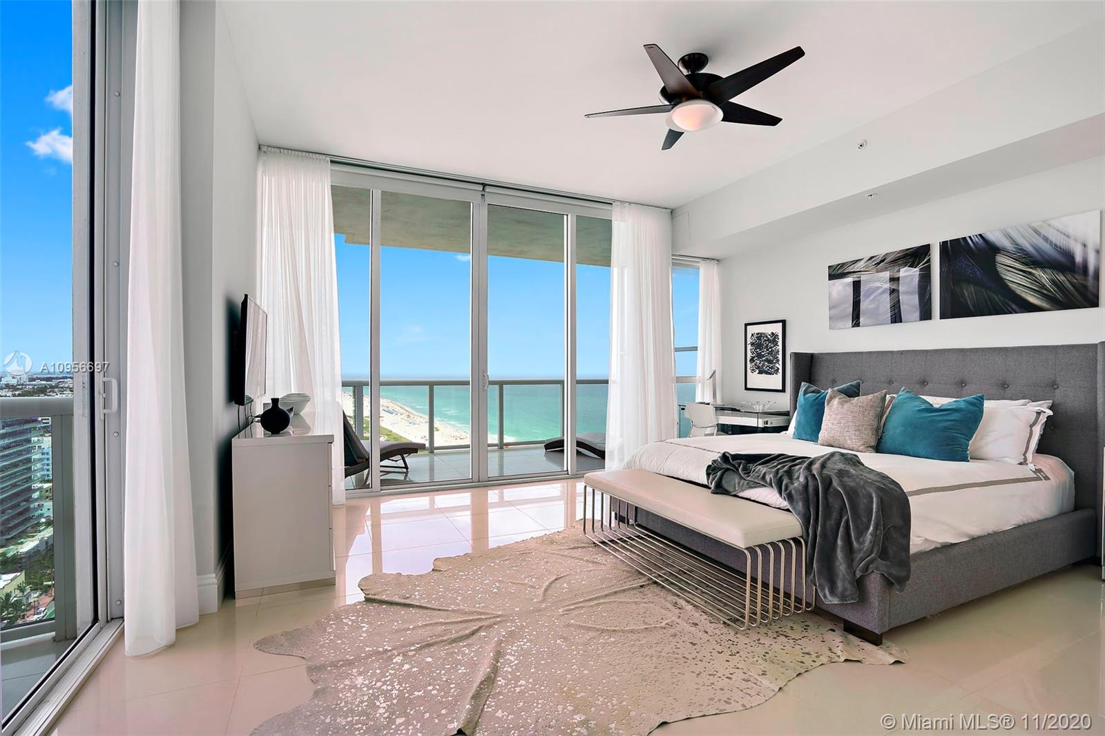 Colorful Sunrise & Sunset Views from this 2 Bedroom/2.5 Bathroom Corner Unit on the 24th floor at the exclusive residences of the Continuum. A finger print will grant you entry into your private sanctuary. Gaze at the endless views of the N. Atlantic Ocean, Downtown Miami Skyline & Port. This South of Fifth condo boasts floor-to-ceiling picturesque windows, 4 balconies, split floorplan & plenty of closet space. Feel Miami Beach's breeze & smell the ocean from your kitchen terrace! Continuum features 24/hr security & valet, full-time concierge, 4-story health club & spa (“Sporting Club”), lap pool, 2 lagoon pools, gardens w/ beach pavilions, 3 tennis courts, putting green, 12 acres of manicured grounds, Bar & Grill Restaurant w/ pool & beach service. Available on/after 7/31/2021.
