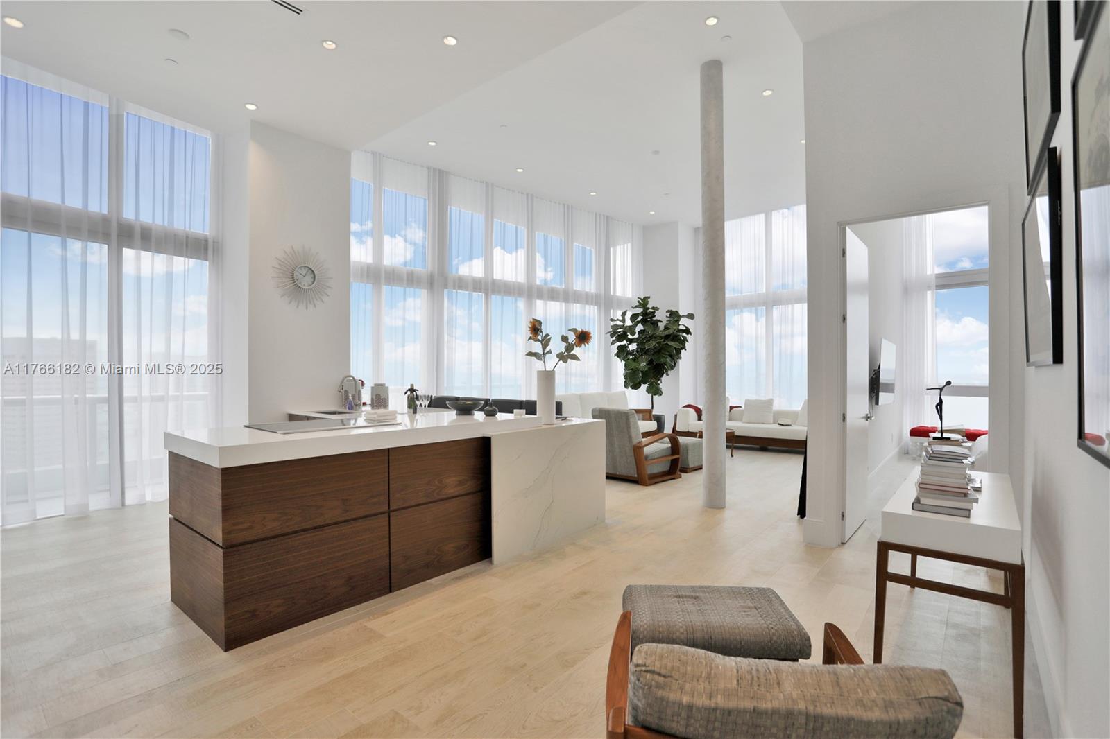 Welcome to Icon II 4102 in Miami, FL! This stunning 2-bed, 2-bath condo offers breathtaking views of the city and bay. There are only a few floors at Icon with high ceilings (i.e. 14, 22, 41), and this is a highly-coveted corner unit on the 41st floor with unobstructed ocean views for life. The spacious open floor plan with floor-to-ceiling windows lets in plenty of natural light. The modern kitchen is equipped with top-of-the-line appliances and sleek cabinetry and the master suite boasts and a spa-like bathroom with a soaking tub and separate shower. Residents enjoy a wide range of amenities including the largest pool in Brickell, fitness center, concierge, and great restaurants. Don't miss out on this incredible opportunity to live in the heart of Miami's vibrant Brickell neighborhood!