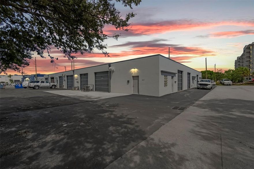 RARE SMALL BAY WAREHOUSE FOR SALE 201-215 SW 21st in Ft. Lauderdale.  Completely updated small bay industrial warehouse property totals +/- 12,070 square feet & sits on a 0.48-acre site.  Currently laid out as 15 Individual Bays & is currently 80% leased. Located in one of the country’s densest and most desirable submarkets of Ft. Lauderdale. Current in-place rents for existing tenants are $20.00 modified gross with all tenants on "Month to Month" leases. Market rents remain meaningfully below the competitive set, allowing new ownership to increase rents while preserving the Property’s value-alternative positioning. Built in 1959 and fully renovated in 2025-2026, with the following improvements:  Brand-New Roof & Decking, New Impact Windows & Doors, Brand New repaving-restriping, & New Paining. Located right off of St. Road-84, the property is centrally located with immediate access to Port Everglades, Ft. Lauderdale International Airport, I-595, I-95, & the Florida Turnpike. All easy approaches to the prime location.