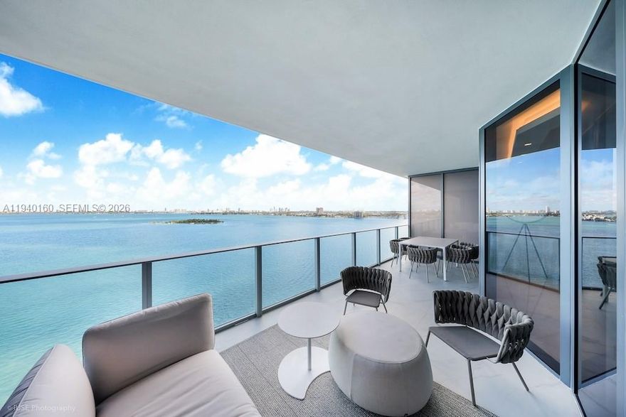Enjoy direct bayfront views at Aria Reserve from fully furnished and upgraded residence #1403, a brand new 3BR/3.5BA + Office home in Miami’s coveted Edgewater. Spanning 1,885 SF Total including Terrace, this direct waterfront residence offers high end design finishes and floor to ceiling windows. Amenities include: 2 acres of park and bay walk, dining options, private dog park, residents lounge, wine lounge, private meeting rooms, library, wellness spa, outdoor sports, and more. Aria Reserve is a new landmark for exceptional city living. These twin towers are the tallest residential buildings in the United States. Live in Edgewater, less than 3 miles from the area’s top destinations, such as Downtown, Wynwood, Miami Design District, Midtown, Miami Beach.