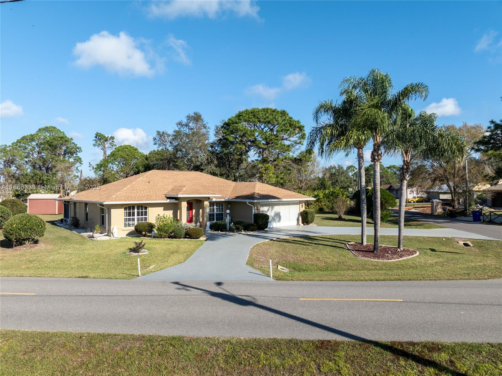 Welcome to your perfect retreat in the highly sought after Sebring home in the Sun 'n Lake Community - Florida's Centerpiece Community. Just minutes from shopping, two 18-hole golf courses, Advent Health Sebring, schools, nature trails, doctor offices, restaurants, tennis, community pool, parks, dog park ,beautification projects, security ,and events are some of the benefits available to you in this home. No HOA! Roof is from 2022, vaulted ceilings, fruit trees, enclosed back porch, shed, LARGE primary bedroom and bath, lots of closets. This house may be your perfect home in Sebring, Florida.