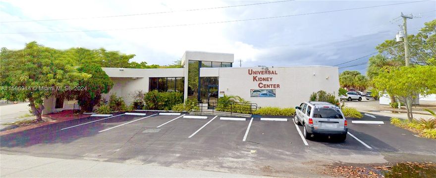FOR SALE: Freestanding medical building! Located right across the street from Holy Cross Hospital in Fort Lauderdale, this is an excellent location. Two separate entrances, making this space easily divisible. Current layout set up as dialysis center with large area in the center and multiple offices. Contact for more information!
