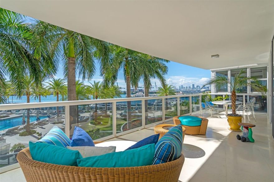 Perfectly positioned in South Beach’s coveted South of Fifth neighborhood, this bright 3-bedroom, 3-bath residence showcases direct bay views and 2,024 sq ft of beautifully designed modern interiors filled with natural light. Expansive floor-to-ceiling windows open to a sunlit terrace overlooking the tropical pool deck, marina, and Biscayne Bay—ideal for dining or relaxing with panoramic views of downtown Miami and Fisher Island. Murano Grande is one of South Beach’s premier full-service buildings, offering a bayfront pool with towel and food service, tennis, fitness center, spa, concierge, valet, and 24-hour security. Pet-friendly with six-month rental minimum. Steps from South Pointe Park and Miami Beach’s finest dining and​​‌​​​​‌​‌​​​‌‌​​​‌‌‌​​‌​​‌‌​​​​ nightlife.