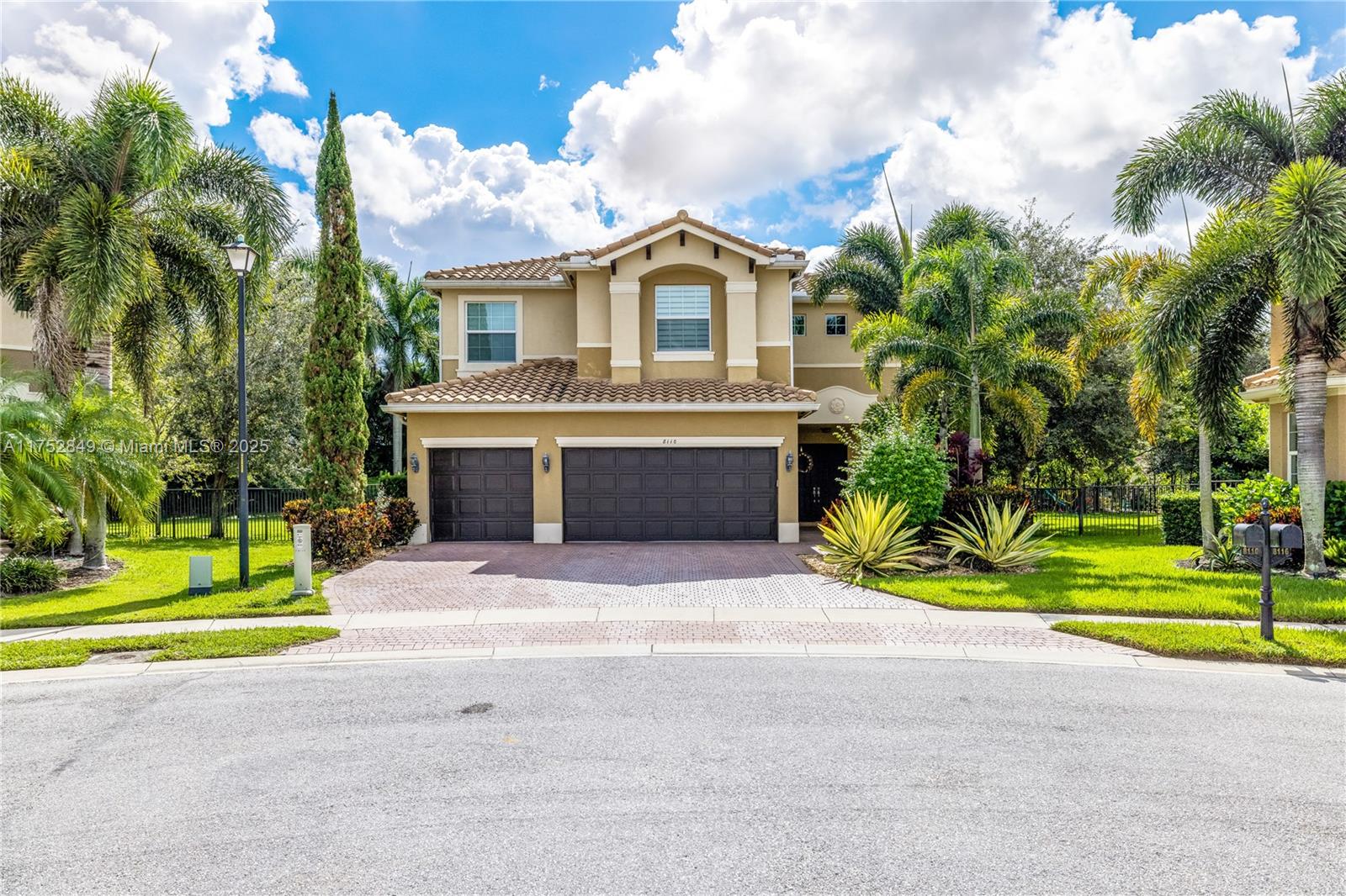 This spacious property boasts six bedrooms, five full baths, a family room, TV room, a three-car garage, and is situated on an expansive oversized lot at the end of a peaceful cul-de-sac. It has been thoughtfully upgraded with a custom pool, hurricane impact windows, and a security system with cameras for added peace of mind. Inside, you'll find elegant porcelain tiles throughout, wood flooring, and custom closets in every bedroom. The kitchen features beautiful 42" wood cabinets with granite counters, stainless steel appliances, and modern LED lighting. Custom fixtures and numerous other enhancements complete this exceptional home. Don't miss out on this gem!