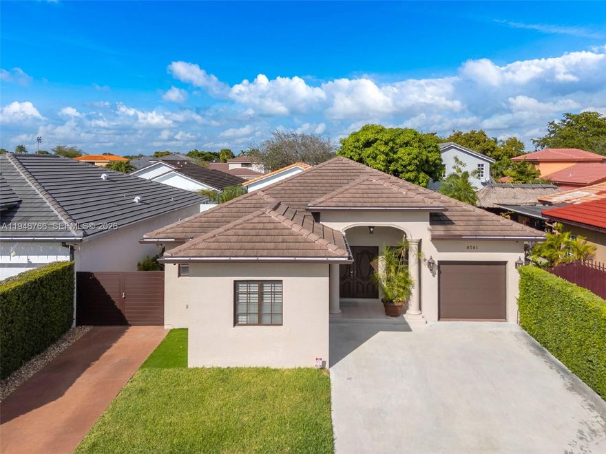 Perfection! No HOA, full outdoor kitchen, Flanigan’s, several bakeries, and multiple Publix locations nearby. This home delivers true freedom, starting with a full commercial stainless steel outdoor kitchen anchoring the screened porch, designed for everyday use, entertaining, and year-round South Florida living. Inside, the impeccably maintained single-family home offers 3 bedrooms, all with walk-in closets, 2 bathrooms, nearly 2,200 square feet under A/C, plus a 1-car garage, with several updates that evidence clear pride of ownership and detailed care. Major systems are already handled, including a roof under 3 years old, a 1-year-old water heater, and an A/C system approximately 10 years old. The backyard features a 20+ year old mango tree that produces the kind of fruit that keeps friends loyal. Ideally located between I-75 and the Turnpike, just blocks from Miami Lakes Drive, the home is minutes from restaurants, shopping, schools, and hospitals, offering a quiet neighborhood feel with immediate access to everything. Move-in ready, thoughtfully cared for, and built for the lifestyle Miami Lakes homeowners actually want—space, freedom, and convenience.
