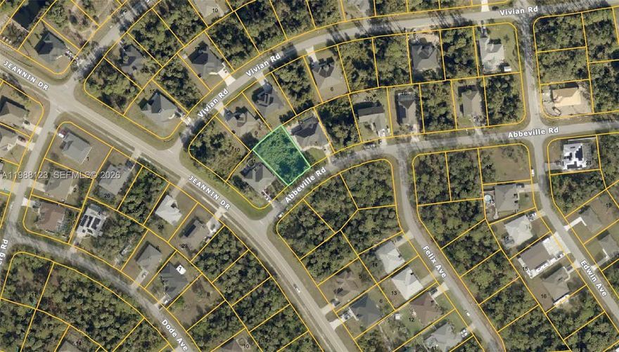 Excellent opportunity to own a residential vacant lot in the growing City of North Port, Sarasota County! This 10,156 sq ft (0.23 acre) lot is zoned R1 - Residential Low, perfect for building your dream home or holding as an investment in one of Southwest Florida's fastest-growing cities. Located in the Port Charlotte Sub 34 subdivision on Abbeville Road, this lot offers a clean slate with no structures. North Port is conveniently situated near beautiful Gulf Coast beaches, shopping, dining, medical facilities, and major highways. Don't miss this chance to own a piece of Florida at an affordable price!