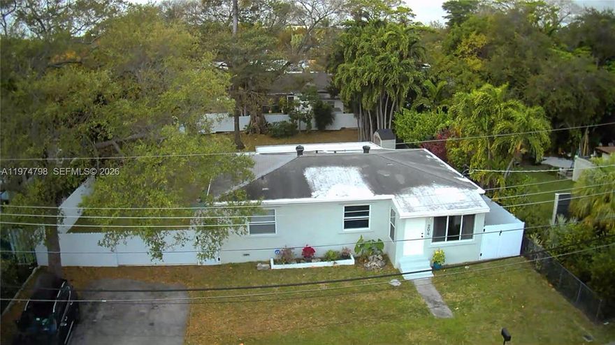 Investment Opportunity Exceptional opportunity in Hallandale Beach! This unique property offers income potential plus a basement with the possibility to build an additional residence a rare design found in only three homes in the area. Situated on a spacious 10,619 sq ft lot, this solid concrete block home features 3 bedrooms and 2 bathrooms, Big Yard, with the flexibility to create two separate living spaces on one lot ideal for investors or family living. Enjoy a large backyard surrounded by nature, just 5 minutes from the beach and half a block from the commercial district, 3 Bedrooms,2 Bathrooms, Well water system with mineral water, Prime location near beach and shops, Excellent upside for Airbnb, redevelopment, or rental income.