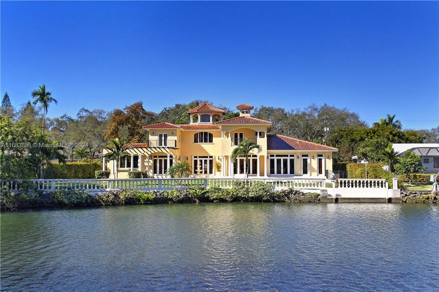Come see this amazing waterfront estate on one of the most beautiful streets in Coral Gables! This home features almost a half acre of land, great water views, spectacular spaces for entertaining, access to the bay, maid quarters, laundry room and plenty of room for the whole family to enjoy!