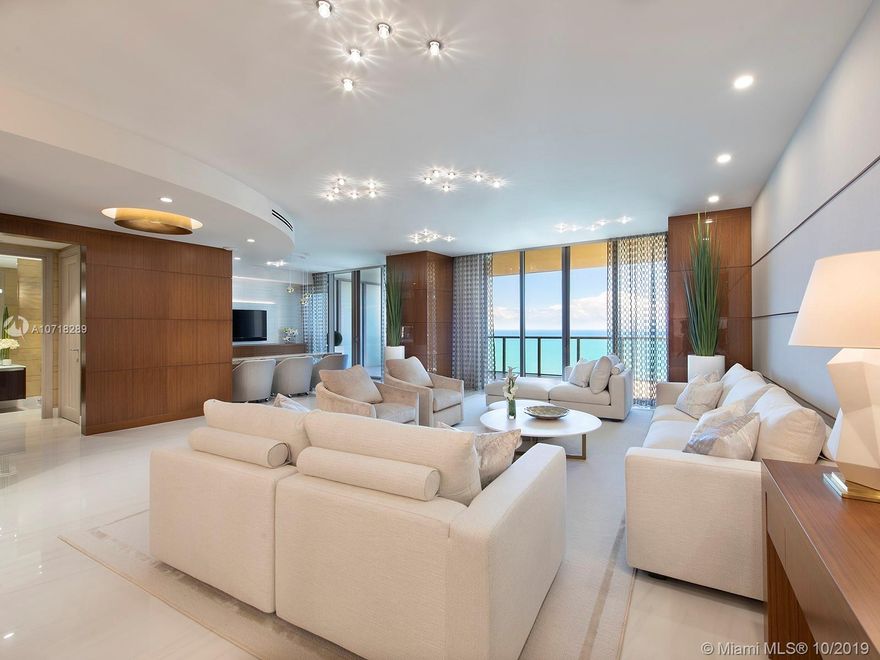 MASSIVE PRICE REDUCTION! A brand new, never used and fully rebuilt luxury condo at St Regis Bal Harbour, Florida. Designed, built and furnished by legendary designer Steven G. It’s a masterpiece, with superb finishes, outstanding lighting and state of the art electronics. All furniture is new and included. This is a flow-through corner apartment with direct, unobstructed ocean views, wide bay views and intracoastal views. The all new kitchen features appliances by Wolf and Subzero. The master bedroom has two stunning walk in closets, a master bathroom with the very best of fixtures and a corner, glass location which is breathtaking. This is a one of a kind residence.  The St Regis Bal Harbour is a full service resort facility, with superb resident amenities.