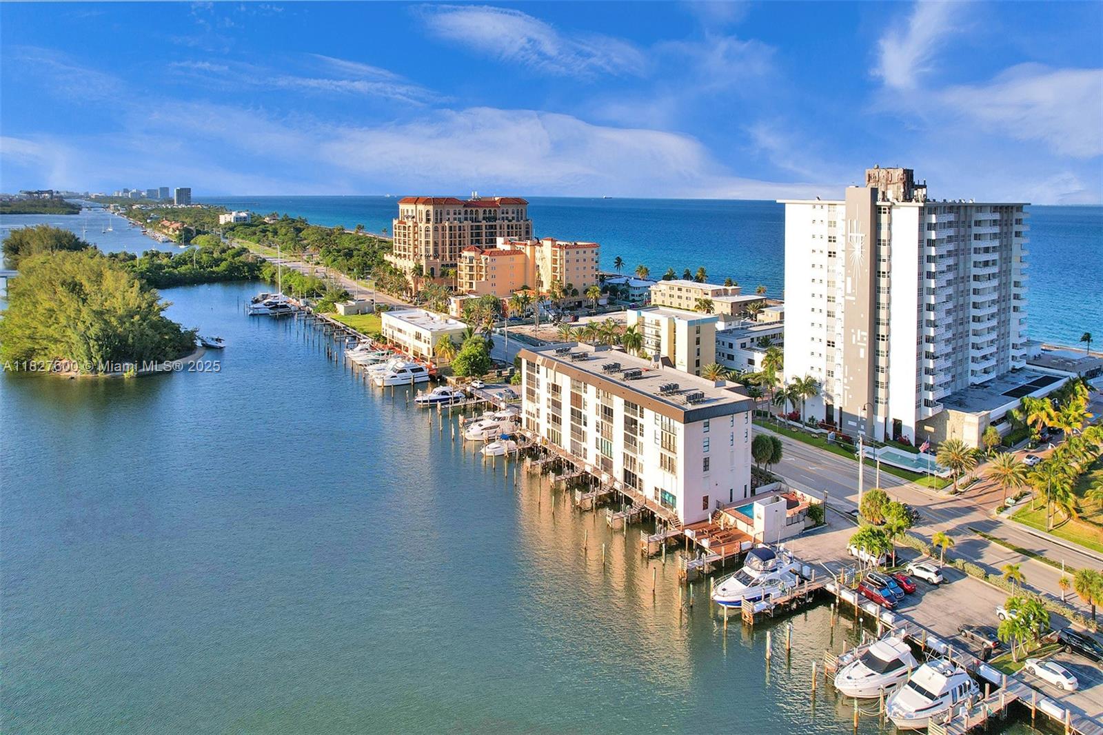 Boater's Dream! Breathtaking Intracoastal and Preserve Views from the Living, Dining, and Kitchen + a peek of Ocean from bedrooms. Spacious 2 Bed/2 Bath with open concept, new Impact Windows and Doors, Bar, Washer/Dryer inside unit, Custom walk-in closet in master, and extended living area opening directly to your Deeded Dock-no fixed bridges! Pet Friendly, Heated Salt Pool, BBQ Area w/ Direct Intracoastal View. 1 Assigned parking space+Guest. Bldg. has Reserves, and there is Assessment in place (call agent for details). 40 year safety inspection in progress, once completed this Building will be Top of the Line! This Boutique Building is across Hollywood Beach and Broadwalk, walking distance to Margaritaville, Shops, Cafes and minutes to Ft. Lauderdale Airport. Live the lifestyle!
