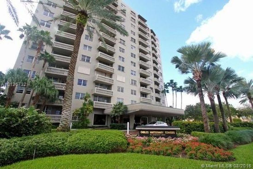 Waterway and pool views from this beautiful 2 bedroom/ 2 bath split plan condo unit in Exclusive Gables Waterway Towers Condos in Coral Gables. With building amenities such as Pool, Valet, 24 Hour Security/ Concierge. For appointment call Listing Agent: Margarita Perez 
Unit is occupied until end of August. Fr showing please allow 24-48 hours to coordinate with tenant.