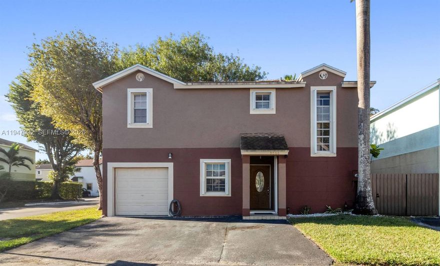 Charming two-story home in ENCORE subdivision in Kendall. This single-family home boasts 3 bedrooms, 2.5 bathrooms, and 1 car garage, providing ample space for you and your family to live comfortably. Upgraded bathrooms and knockdown ceilings, new aluminum fencing, and hurricane shutters all around. Spacious master bedroom with walk-in closet. Roof replaced in 2016. Incredibly low HOA Fee includes community tennis court and pool. Prime location near shopping and dining. This home is perfect for first time buyers or growing family.