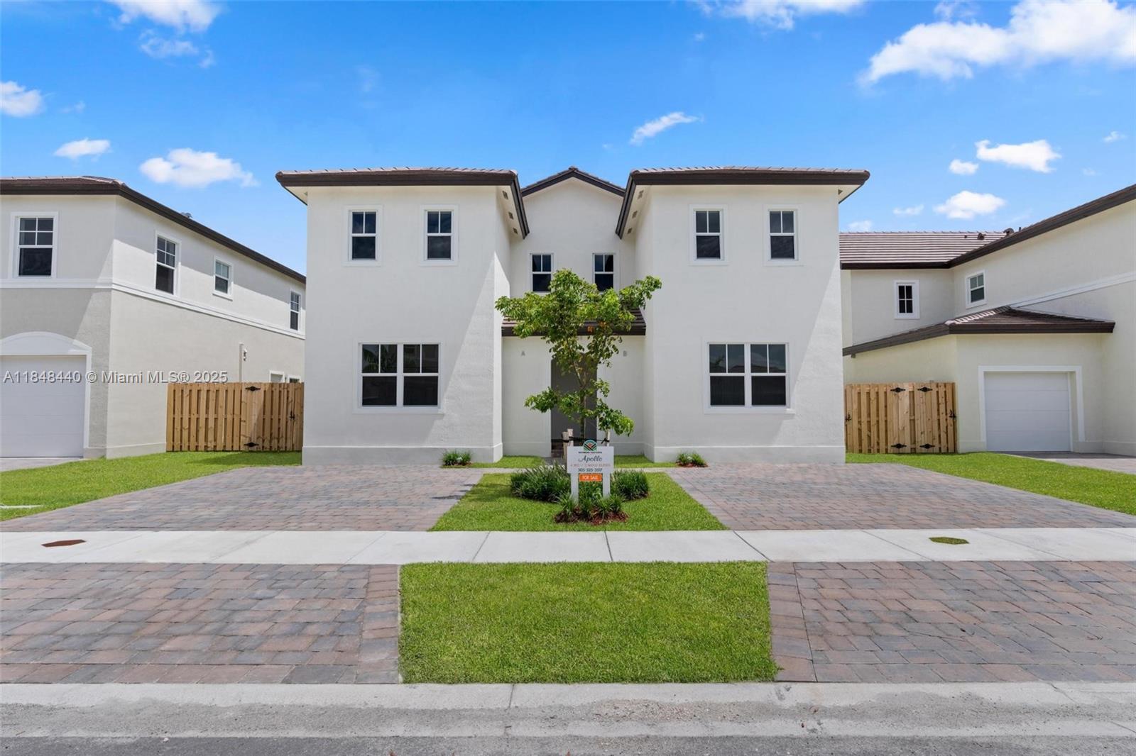 Brand New Construction Duplex. Lucky Start South proudly presents the new Apollo Model, a 4-bedroom, 3-bathroom unit in Sunrise Estates, just off Exit 6 of the Florida Turnpike featuring a 3,004 SF lot. Enjoy a bright, open-concept living and dining area, plus a ground-floor bedroom and full bath—ideal for multigenerational living, guests, or a private office. Upstairs features a spacious primary suite, two additional bedrooms, and a third bathroom. Designed for modern living, the Apollo Model combines a smart open layout with quality finishes. Sunrise Estates offers comfort, convenience, and community. Don’t miss your chance to own new construction in a prime location.
