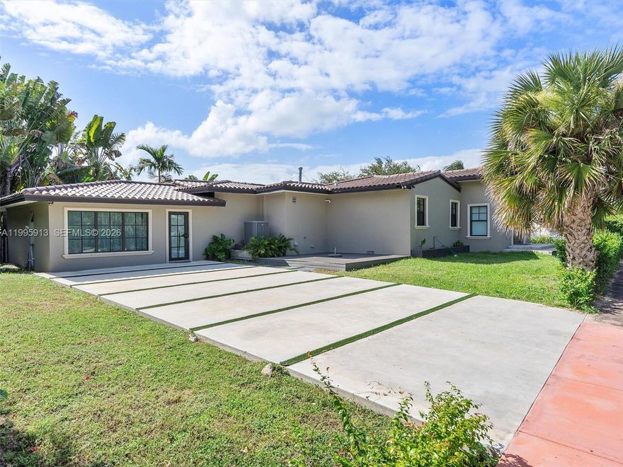 Stunning 3 Bedroom, 3 full Bath modern designed residence. It offers a new kitchen featuring ss appliances and quartz countertop and gas cooktop. Expansive open living areas are filled with natural light. All impact glass windows and doors. The house features new electrical, and plumbing. Located in the neighborhood of Normandy Isle, this community offers exceptional amenities including access to Normandy Isle Park & Pool, tennis courts, a golf course, playgrounds, and charming mini parks with bay access at the street ends.