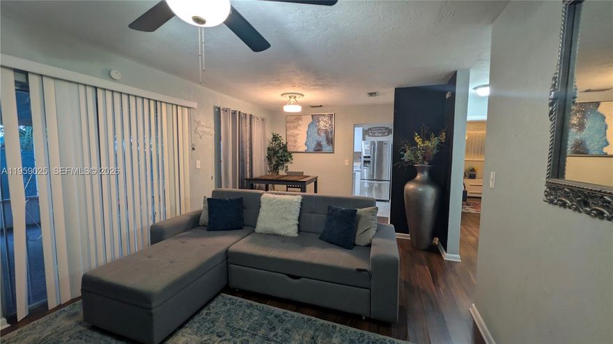 Don’t miss this fully remodeled, turn-key property just minutes from Hard Rock Stadium. Featuring a newer 2022 roof completed with proper permits, this home offers worry free ownership and low maintenance from day one. Whether you’re looking for a high-performing rental or a smart long-term investment, the location and condition make this one stand out. Sold fully furnished and move-in ready—schedule your showing today and see the value for yourself. This is well laid out unit with potential for growth.