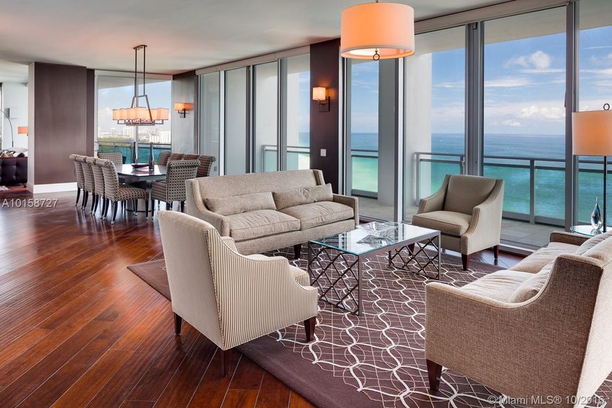 Magnificent 5,266 sf residence in One Bal Harbour / Ritz Carlton.  One of a kind 4 bed, 4.1 bath plus sauna and sitting room in Master suite. Absolutely breathtaking views throughout.  Wrap around terraces with amazing ocean and inter coastal views. High end appliances and decorated to perfection. A rare opportunity to own the largest unit for sale in the building.  Total of 5 parking spaces, 2 assigned plus 3 additional valet. Call for an appointment today.