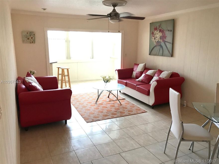 Nicely furnished apartment available for immediate rent in Hallandale Beach. Upgraded kitchen with granite counter top and stainless still appliances.  Closed balcony with the small fridge on it. Apartment is located close to the groceries  stores, pharmacy, outlets, restaurants of various cousin, casino and gulfstream.