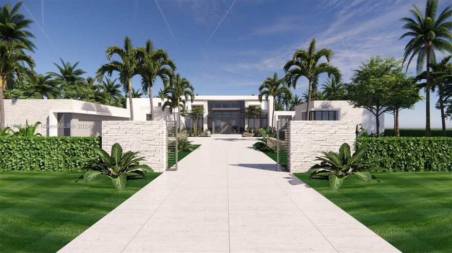 PRE-CONSTRUCTION OPPORTUNITY | One of a kind modern minimalist design by renowned Affiniti Architects,
interiors by Jennifer Rosenthal Design. Nestled within the exclusive gated enclave of LANDMARK RANCH ESTATES, this remarkable 13,877SF masterpiece offers a 11,041SF of interior floor plan, boasting impressive ceiling heights, up to 24', and floor to ceiling glass walls that provide spectacular views of the expansive 2.4  acre site and resort-sized pool. This is a True Estate property. The massive kitchen is completely equipped with top of the line Sub Zero and Wolf appliances, room sized pantry, summer kitchen, office, media+club room.  Contract price might be subject to contruction cost escalation. Completion: 24 months from groundbreaking.