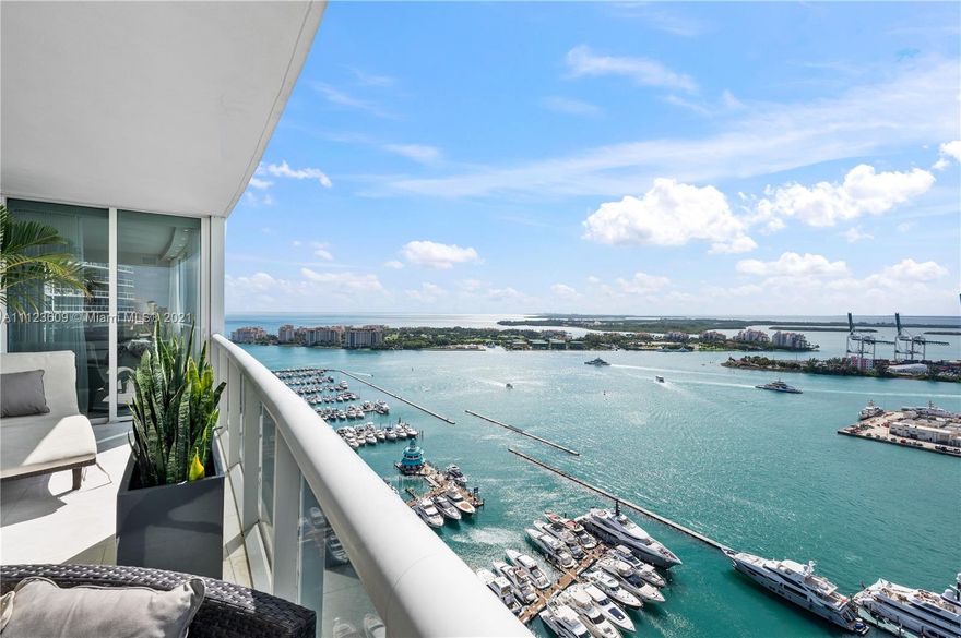 Welcome to 3101 at the prestigious Murano Grande at Portofino. The private elevator foyer which opens to this 4 Bedroom, 3.5 Bath, 4,000 sq. ft. unit will take your breath away. Spectacular skyline and ocean views through floor to ceiling windows. Fully renovated corner unit with exquisite, professional design by Holly Hunt. Featuring expansive balconies, large walk-in closets, marble floors throughout, motorized shades, custom bar and millwork, open kitchen with huge cooking island, and Sub-Zero appliances. Enjoy five-star amenities including a full-service gym, spa, attended pool, tennis court, restaurant, and more. This turnkey waterfront residence leaves a long-lasting impression in the most sought after South of Fifth neighborhood.