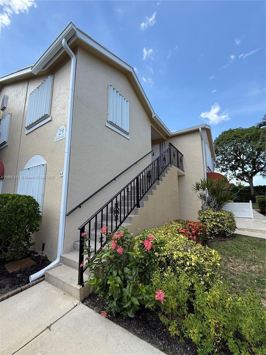 **GREAT DEAL!!** COMPETITIVELY PRICED. FURNISHED 2 bed/2 baths condo located in the gated community of Waterside Village. This community is all ages and the unit is located on the second floor. Much more natural lightning and high ceilings. Unit is equipped with hurricane shutters. Kitchen is equipped with dishwasher and laundry machines are inside the condo. Owners are allowed to put patio furniture outside in their front patio area by the stair railing.
Need 20% down RENTALS: 1st three years of ownership you can rent twice a year, 30 days minimum, and 6 months max. After the 3 years, you can rent twice a year anywhere from 1 month to 12 months. PET: under 10 lbs.
