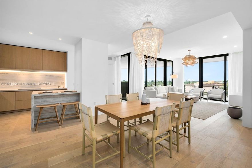 Welcome to Residence 605 at Eighty Seven Park by Renzo Piano Building Workshop, a modern masterpiece of luxury living. This exquisite two bedroom retreat offers stunning ocean and sunset views. With floor-to-ceiling glass and 10' ceilings, the spacious interior seamlessly connects with the outdoors. Indulge in the marble-clad bathrooms and unwind in the soaking tub whilst the Molteni Dada kitchen, Gaggenau appliances, and summer kitchen cater to culinary enthusiasts. Enjoy the private park, infinity pool, spa, fitness center, and direct beach access. Experience unparalleled elegance and serenity at Residence 605 as every detail has been carefully considered to create an oasis of tranquility.