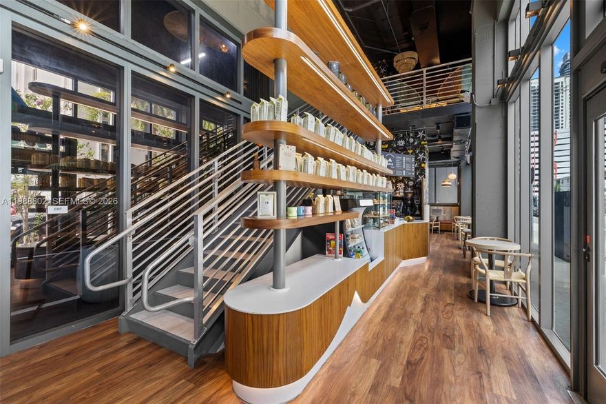 Rare opportunity to acquire a street-level retail asset in the heart of Brickell at Smart Brickell Tower I. This two-story commercial space (1st floor + mezzanine) offers exceptional visibility, modern finishes, floor-to-ceiling glass, and strong pedestrian exposure in one of Miami’s fastest-growing urban districts. The space is currently designed for a coffee shop concept and features approximately 886 SF with an occupancy capacity of 33 people.

The property is currently leased on a 3-year term, offering immediate income with an approximate 4.5% cap rate. For buyers seeking flexibility, the tenant’s early termination may be negotiated, allowing the space to be delivered vacant if preferred.

Located just steps from Brickell City Centre, Mary Brickell Village, and major office towers, the property benefits from constant foot traffic and proximity to Miami’s financial district. A unique opportunity to own retail real estate in one of the most desirable commercial corridors in Miami, ideal for café, boutique hospitality, or specialty retail concepts.