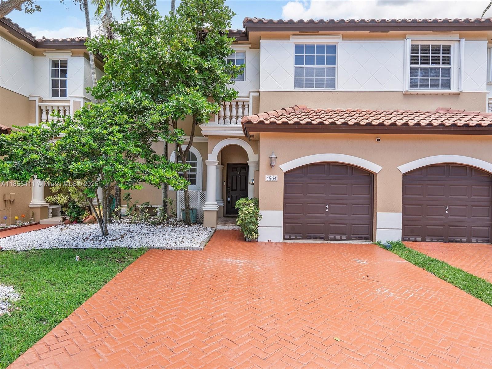 Very well kept 3-bed, 2.5-bath townhouse in the highly sought-after Bellagio at Vizcaya. This spacious home offers an excellent layout w/ a bright living room, formal dining area, cozy family room, very finctional kitchen & 1/2 bath downstairs. Washer/dryer are located in garage. Upstairs, is a generous primary suite w/ walk-in closet & full bathroom, along w/ 2 additional bedrooms that share a full bath. Outside is a private, fenced backyard, perfect for BBQs. Add'l features incl 1-car garage, 2-car driveway, attachable storm shutters, private garden patio. HOA Incl: Security gate w/24-hour patrol, clubhouse, swimming pool, gym, playground, alarm monitoring, lawn maintenance, landscaping, & tree trimming. Minutes from I-75, Turnpike, Somerset Academy K-8, Vizcaya Park, shopping, & more.