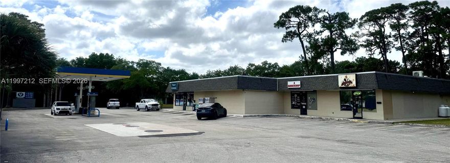 Income-producing investment and real estate opportunity in St. Lucie County. Net ROI is estimated at 5.5 percent. Property closely located to SW Port St. Lucie Blvd and SW Gatlin Blvd in densely populated residential area. Total county population more than 375,000 with continuing growth expected.

This investment consists of a popular plaza with established tenants including a restaurant, convenience store/gas station (with additional lotto income), and a barbershop. The gas station consists of 4 gas tanks, 2 of which were upgraded in 2009. No current supply agreement.

Real estate: finished (under air) 4,840 +/- SQFT, gross 6,204 +/- SQFT on 2.89 +/- acres of land. 

Interested parties must sign a non-disclosure agreement for more information. Please do not disturb tenants.