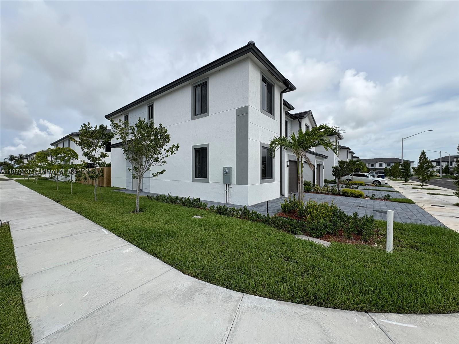 Be the first to live in this brand-new 2025 build featuring 4 bedrooms and 3 bathrooms, including a convenient bedroom and full bath on the first floor. This spacious home offers an open-concept layout, abundant natural light, and a quiet backyard perfect for relaxation. Enjoy modern finishes with ceramic and laminate floors throughout—no carpet. Impact windows and doors, blackout curtains, and high-efficiency appliances provide comfort and peace of mind. Plenty of parking with a 2-car driveway and 1-car garage. Located in a brand-new community, this home combines style, functionality, and convenience in one perfect rental opportunity.