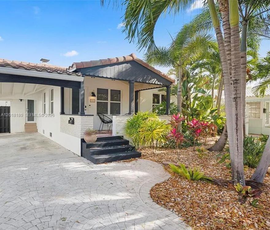 This updated 3/2 home plus den/home office is a sun drenched beauty. The home is located on one of the most charming, quiet and safe streets in beautiful Victoria Park one block away from Annie Beck park. Upon arrival you are greeted with a picturesque covered front porch that over looks a charming carport. Your new home includes original hardwood floors, barrel tile roof, hurricane impact windows and doors. Brand New HVAC system, newer ac mini splits, updated plumbing , new lighting and fans and tankless water heaters & security cameras. It has two fireplaces formal dining room, a breakfast area, private spacious primary bedroom with en-suite and lanai. Private backyard, fully fenced in with paved courtyard, mounted tv, large separate laundry/storage room, and plenty of room for a pool!
