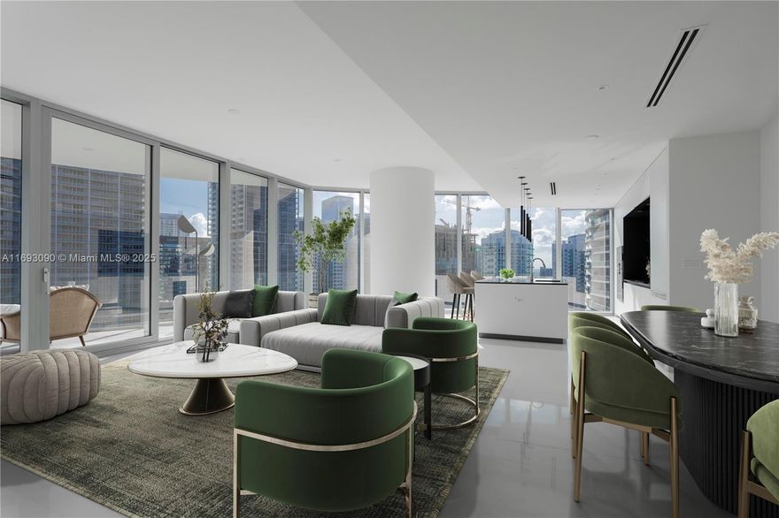 PRICED TO SELL! Best priced TRUE 3BD in Aston Martin. Experience luxury at its finest. This stunning ACTUAL 3-bedroom, 3.5-bathroom residence offers direct access via a private elevator to your own foyer. The open-concept living spaces boast floor-to-ceiling windows with sweeping views of the city skyline and shimmering waters. Impeccably designed with top-tier finishes throughout, each bedroom includes en-suite bathrooms and closet space. Enjoy 42,000 sq ft of world-class amenities, including a 55th-floor pool, state-of-the-art gym, his and hers spa, two movie theaters, and much more. You're just steps from the city's finest attractions. House car service is available seven days a week, with onsite valet serving as chauffeurs and offering drop-off services within a 5-mile radius.