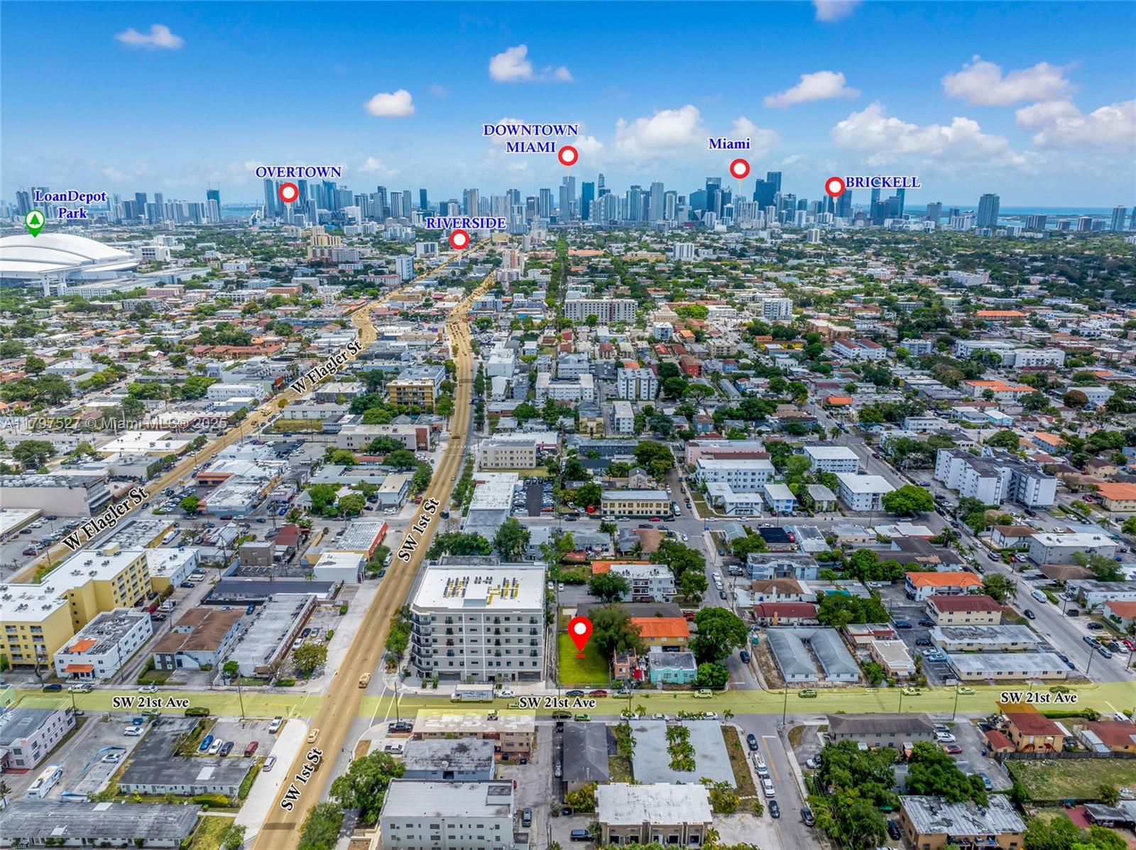 129 SW 1 St: Located just off the busy SW 1st Street corridor, this 4,750 SF site is primarily zoned T6-8-O, allowing up to 8 stories with FAR 5.0 and greater potential. A small portion lies in T4 zoning, but its impact is minimal given the shape and urban context.
Situated in a dense and evolving neighborhood with strong eastbound transit and traffic flow, the site is ideal for boutique residential, mixed-use, or workforce housing infill that contributes to the corridor’s continued growth.