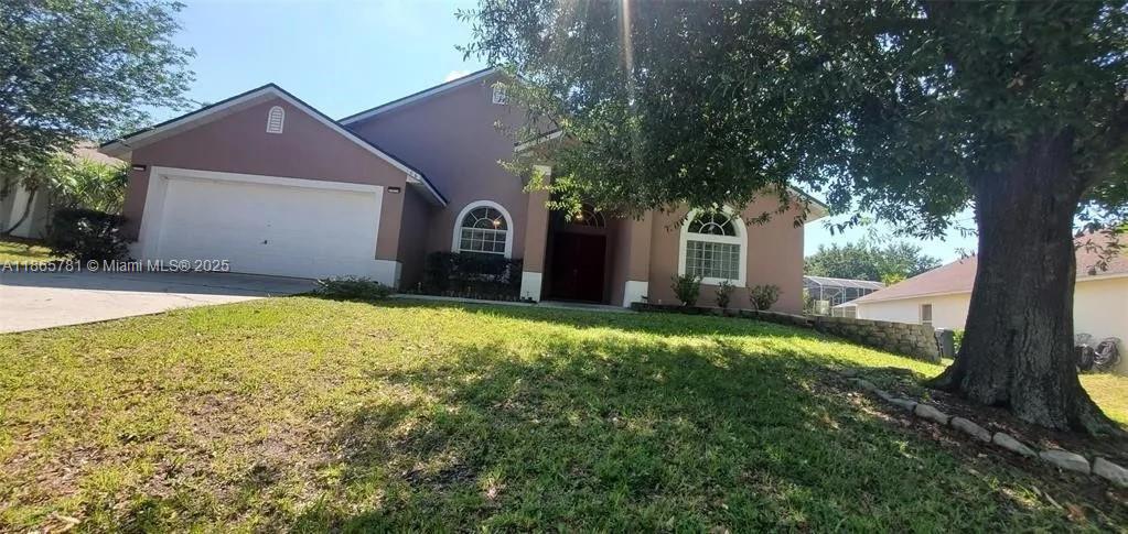Welcome to this beautiful 4-bedroom, 2-bathroom home featuring a sparkling pool and relaxing jacuzzi! Ideally located just minutes away from premier shopping, dining, and the magic of Disney World, this property offers the perfect blend of comfort and convenience. Enjoy spacious living areas, a functional layout, and your own private backyard oasis- perfect for entertaining or unwinding after a long day. With easy move-in options available. This home is ready for its new family. Call today to schedule your private showing and make this stunning home yours!