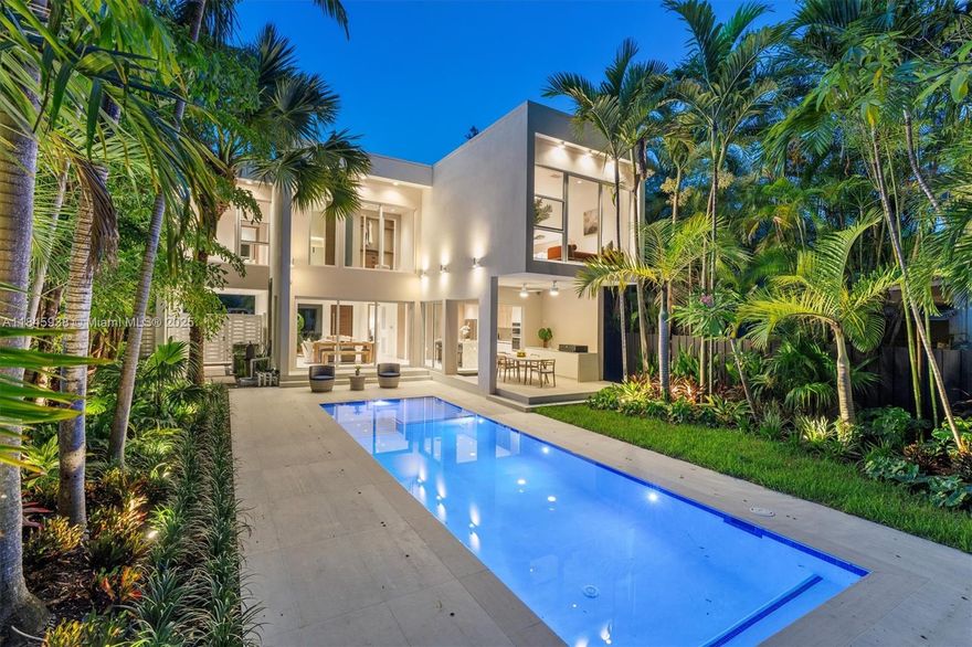 Architectural gem on a lush lot, offering seamless indoor-outdoor flow, soaring ceilings, and curated views of the pool and surrounding greenery from every room. Finishes include European imported floors and millwork, hurricane-impact windows, french drainage system and full prewiring for smart-home automation, high-speed internet, and security systems with a dedicated tech closet. Positioned in one of Miami’s most promising growth corridors, this is a rare opportunity to secure a signature property in a neighborhood where values are rising and inventory remains limited. Homes of this caliber are seldom available... don’t miss your chance.
