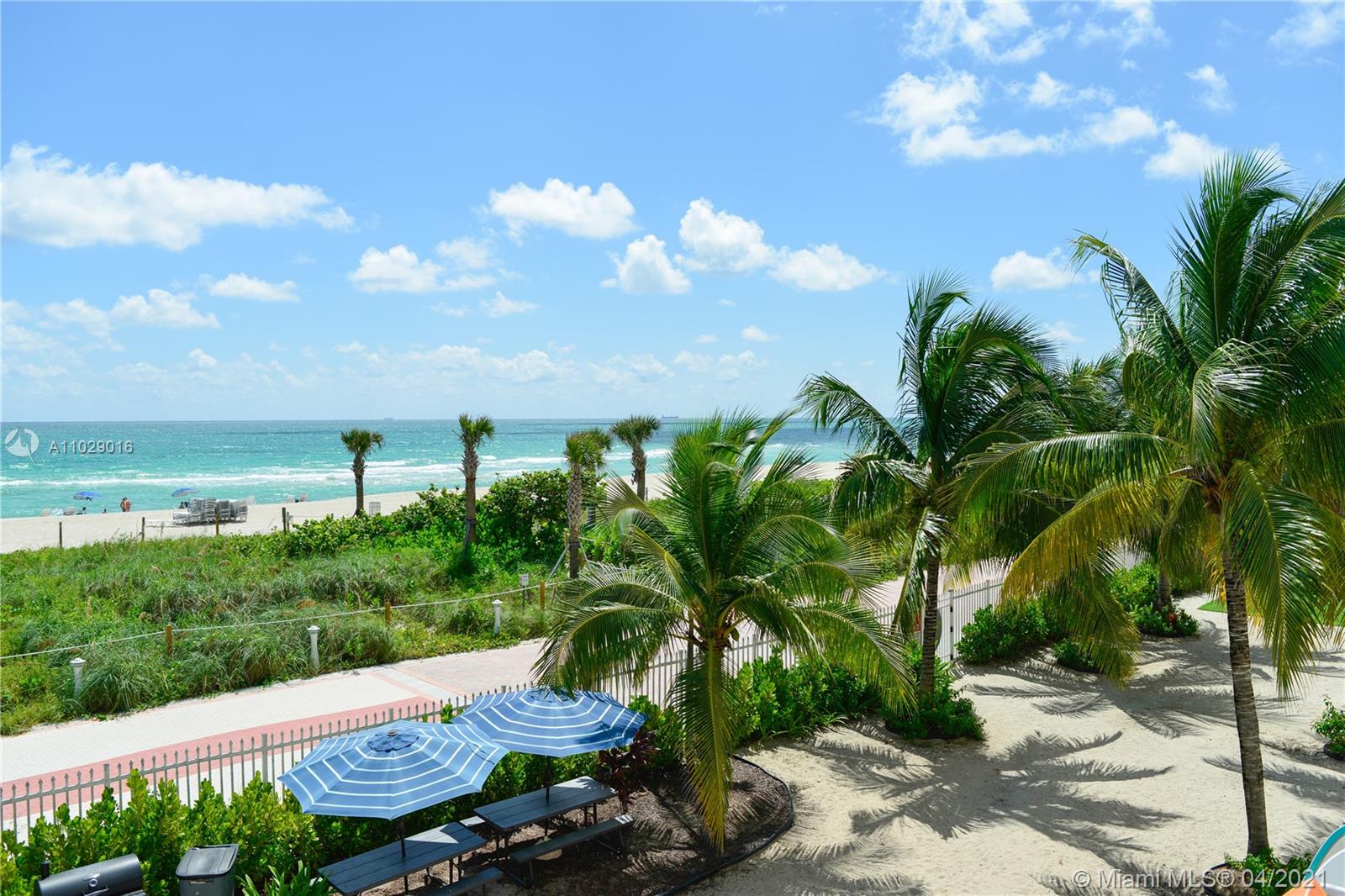 Brand new unit! Large & bright 2 bedrooms & 2 bathrooms fully remodeled. Porcelains tile flooring, huge master walking closet & master bathroom, custom made window treatments & closets, open & modern kitchen with stainless steel appliances & marble counter tops. Well maintain ocean front building near to top schools & centrally located in Millionaires Row. Building offers: Direct beach access, swimming pool & sauna, gym, children playground, 4 BBQ areas, laundry room, paddle board storage, Chiki huts, grocery store, & a new boardwalk that connects with South Beach & Bal Harbour. Easy to show, vacant.
