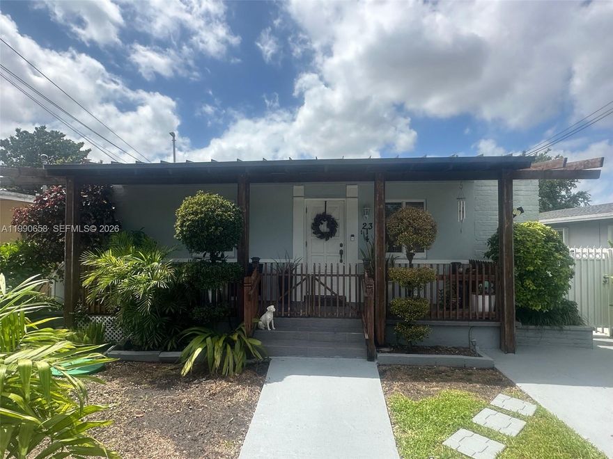 **LOCATION, LOCATION, LOCATION** - Great investment opportunity near West Miami/Coral Gables. The main residence features a 3-bedroom, 2-bathroom layout, complemented by two separate potential income-producing units currently configured as maid’s quarters (leased) and an in-law suite (leased). The overall property functions as a 4-bedroom, 4-bathroom setup, providing potential multiple streams of rental income or multigenerational living options. Access from main house to in-law suite has both interior door and exterior private entry. Property also features a separate structure for washer/dryer, storage with electrical. Property SQ FT, 1985 under air, 2,123 adjusted and 2,339 total.